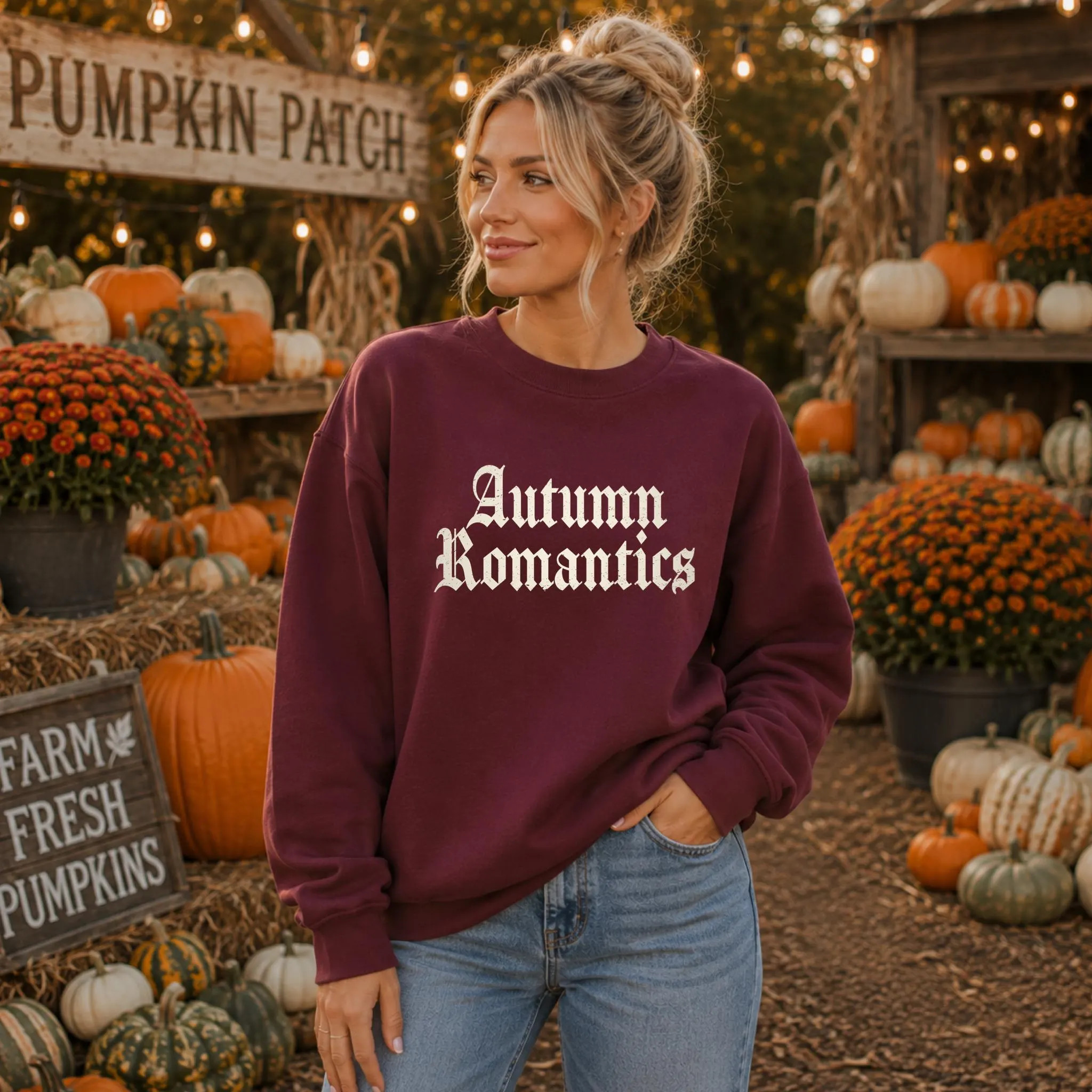 Autumn Romantics Sweatshirt, Fall Sweatshirt for Women, Autumn Crewneck, Cozy Fall Sweatshirt, Fall Graphic Sweatshirt | Etsy (Global)