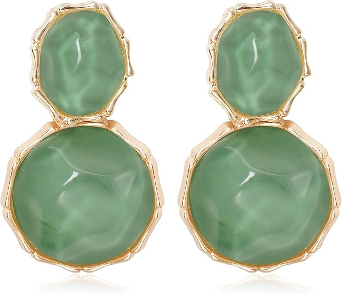 Resin Earrings for Women Acrylic Water Ripple Earring Boho Dangle Drop Earring | Amazon (US)