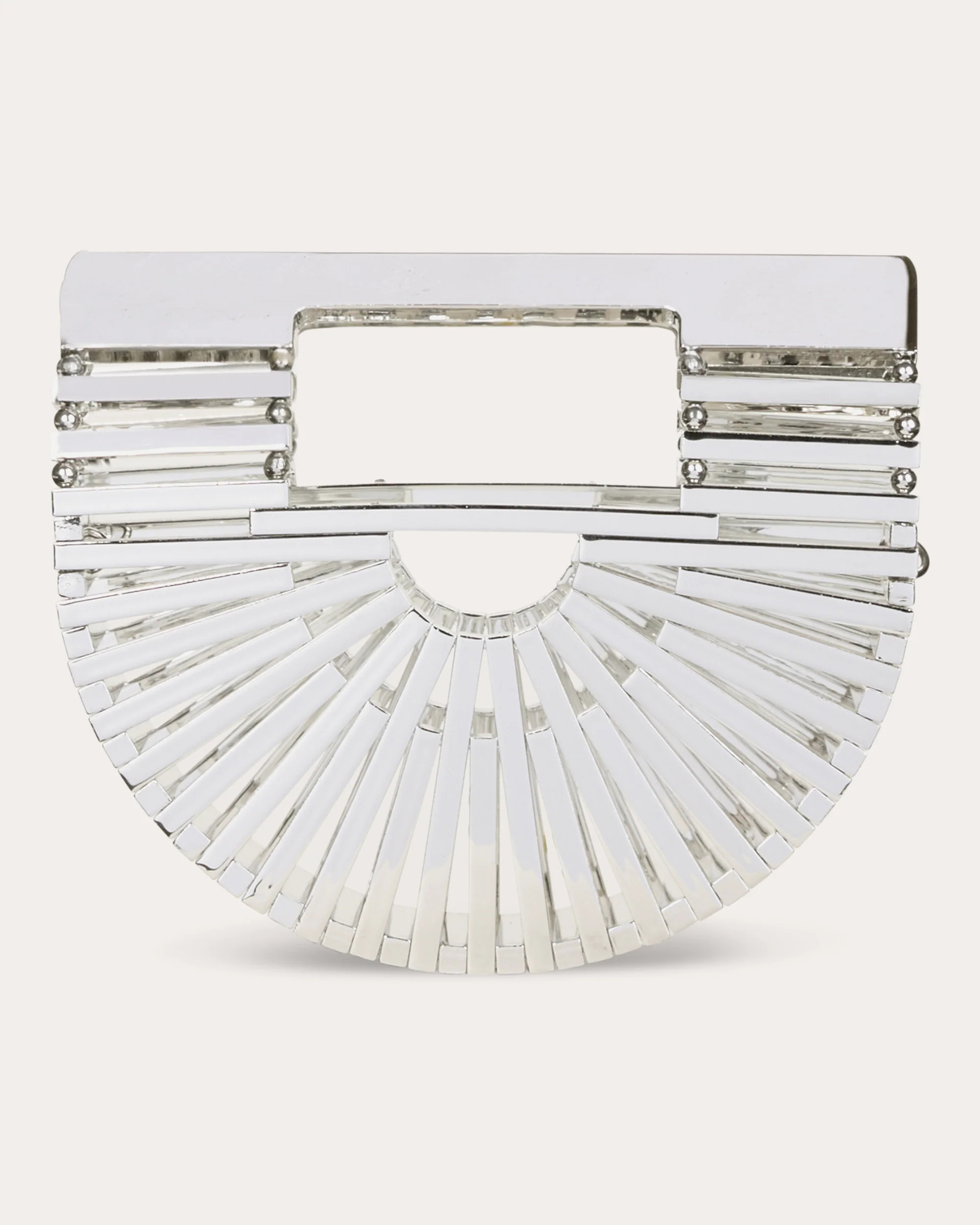 Cult Gaia Women's Gaia's Ark Nano Crossbody Bag in Shiny Silver | Olivela