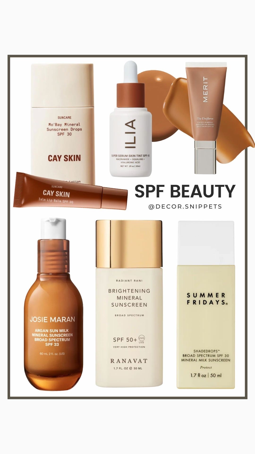 Sun protection meets luxury! ☀️🌿 My top picks for clean, glowing skin all summer long—from lightweight tints to hydrating mineral sunscreens. Because SPF should feel as good as it works! Tap to shop these must-haves. 

#SunCareRoutine #CleanSPF #SummerSkin
