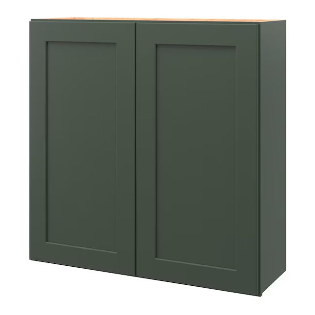 allen + roth Galway 36-in W x 36.125-in H x 12-in D Sage Door Wall Fully Assembled Cabinet (Flat ... | Lowe's