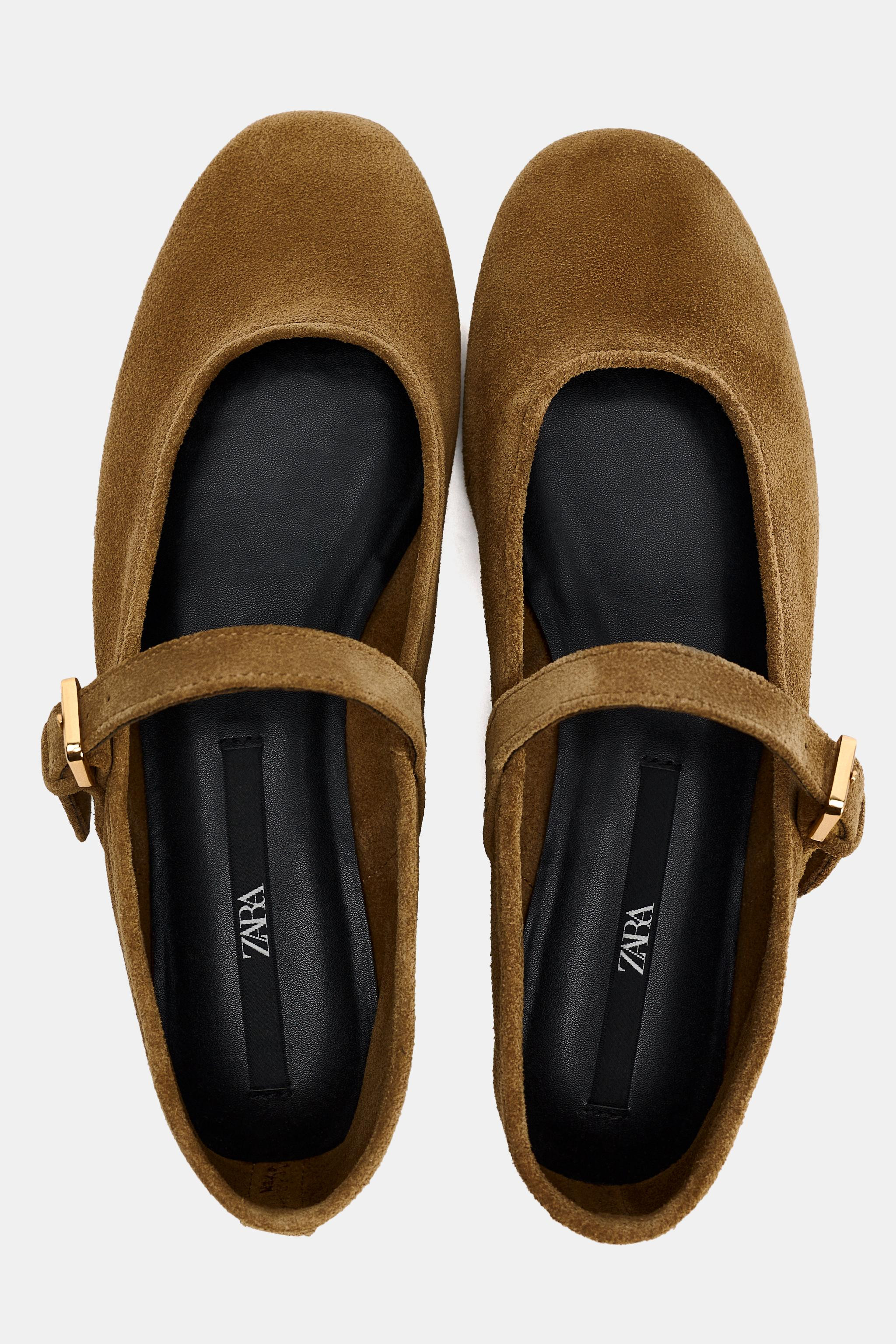 SUEDE BALLET FLATS | Zara US