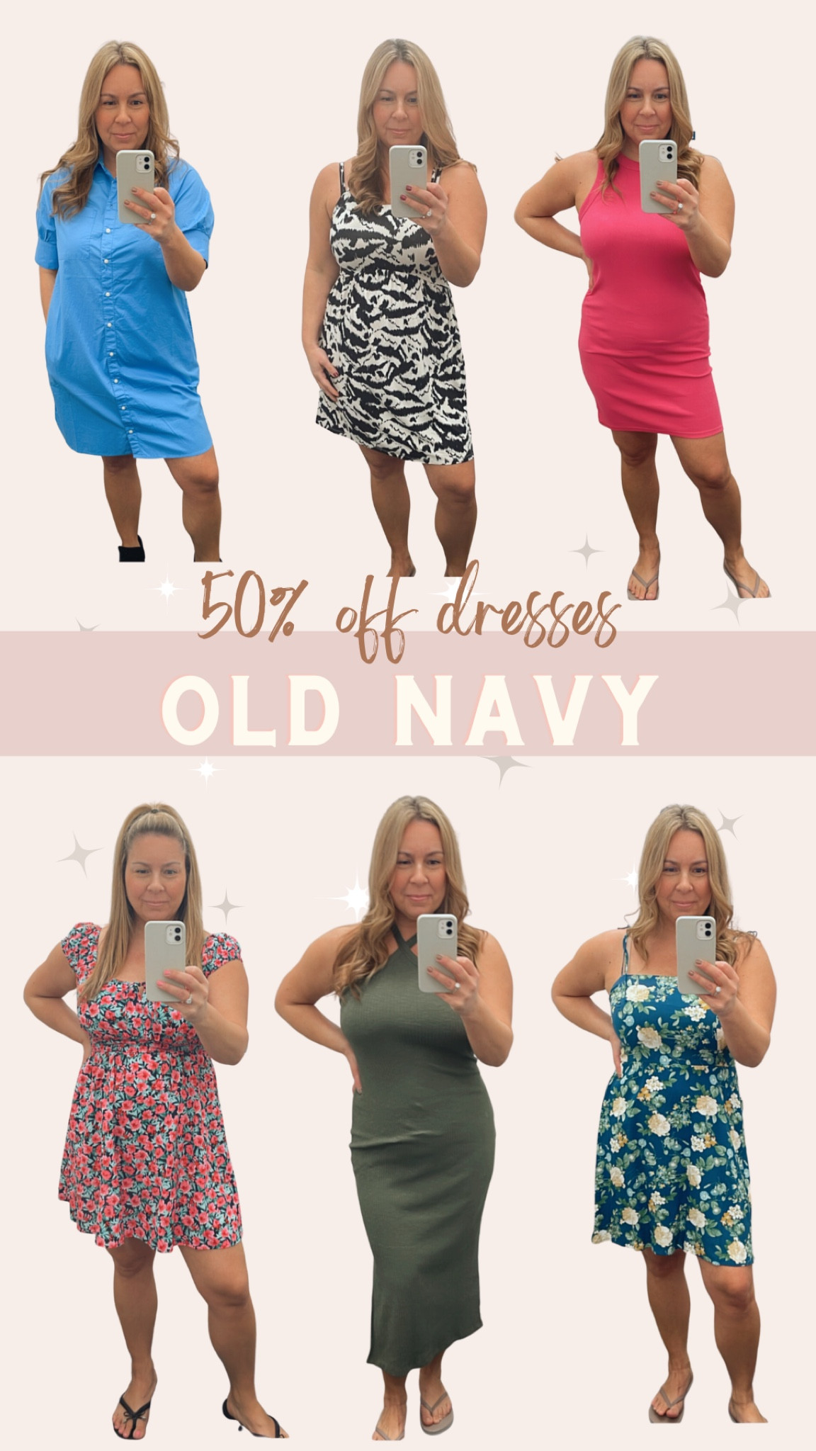 Old Navy 50% off dresses for 2 days only! I’m wearing a large in the pink one & green one and medium in all others







Midsize fashion, summer dress, date night, vacation dress #ltkfind #ltkseasonal 

#LTKtravel #LTKsalealert #LTKunder50