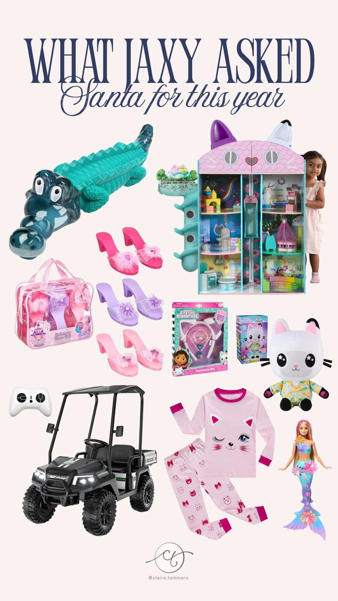 What Jaxy Asked Santa for This Year!!!


kitten pjs, dollhouse, magic cat ears, pandy paws plush, mermaid barbie, golf cart, chew toy for dogs, princess heels

#LTKHoliday #LTKGiftGuide #LTKKids