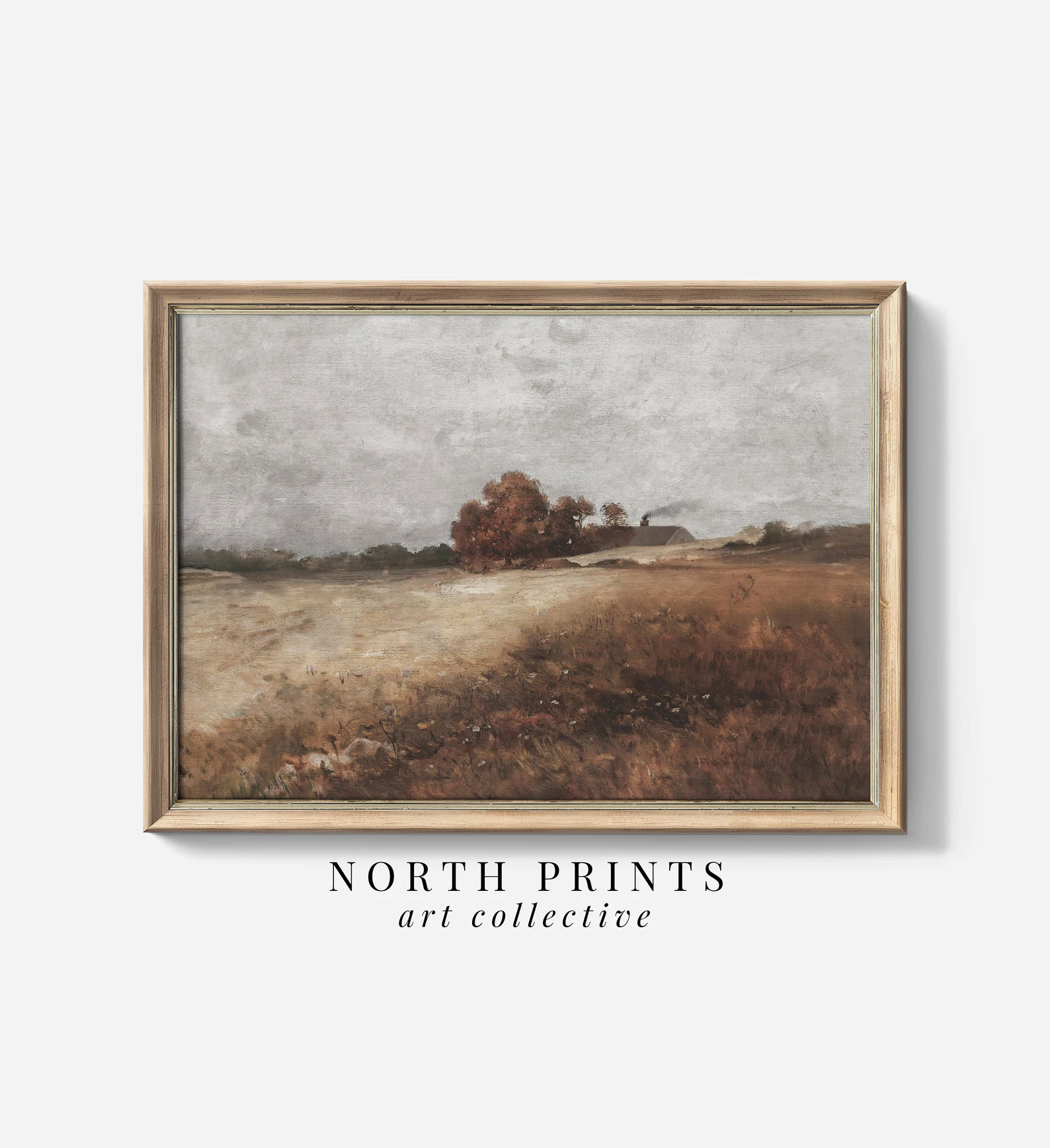 Rustic Fall Country Landscape PRINTABLE Vintage Painting Autumn Farmhouse Fine Art Print Digital ... | Etsy (US)