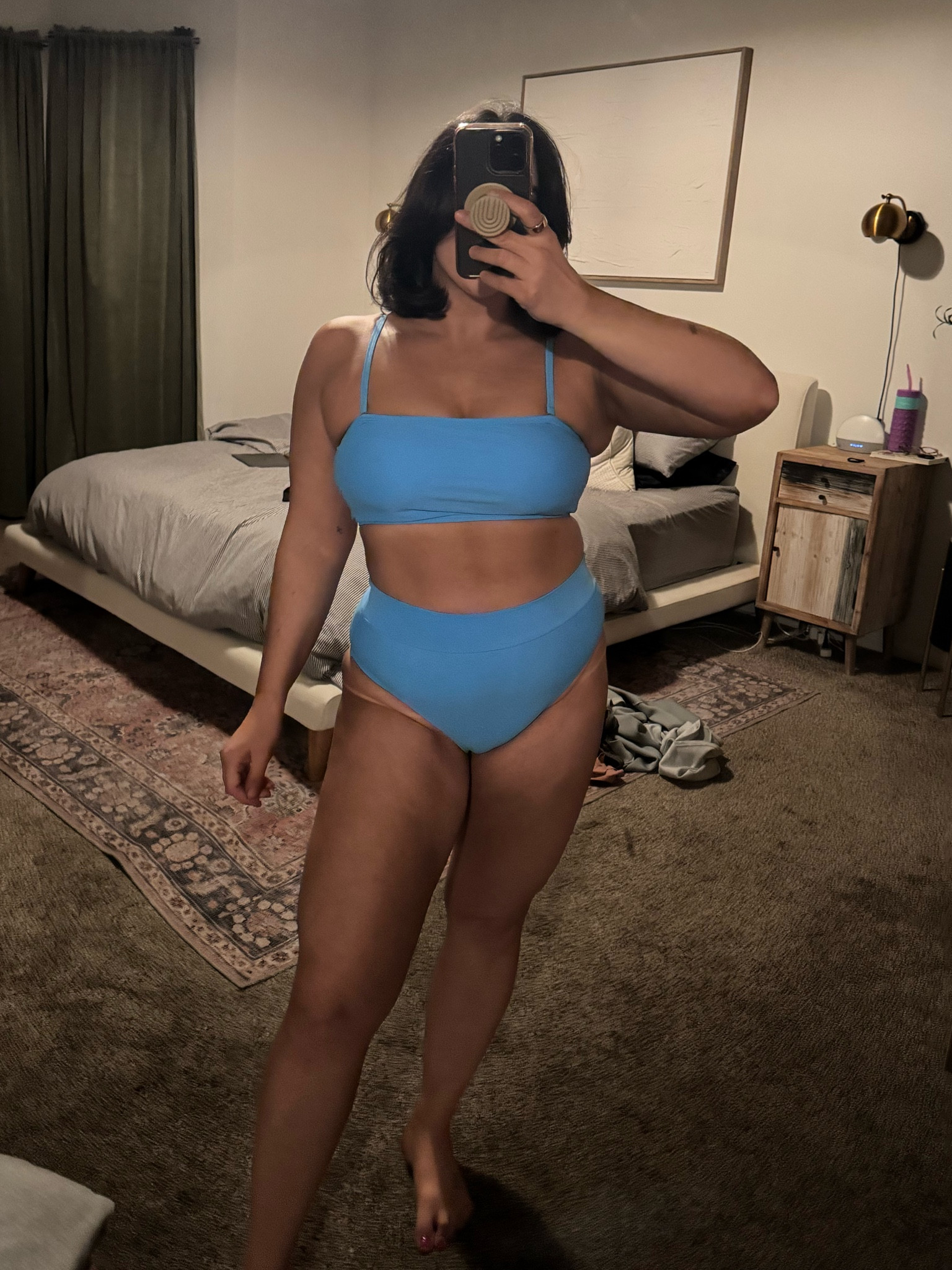 Bright blue swimmie I’m in a size M (the top is great but the bottoms are tiny bit snug but will do) 

#LTKSwim #LTKTravel #LTKMidsize