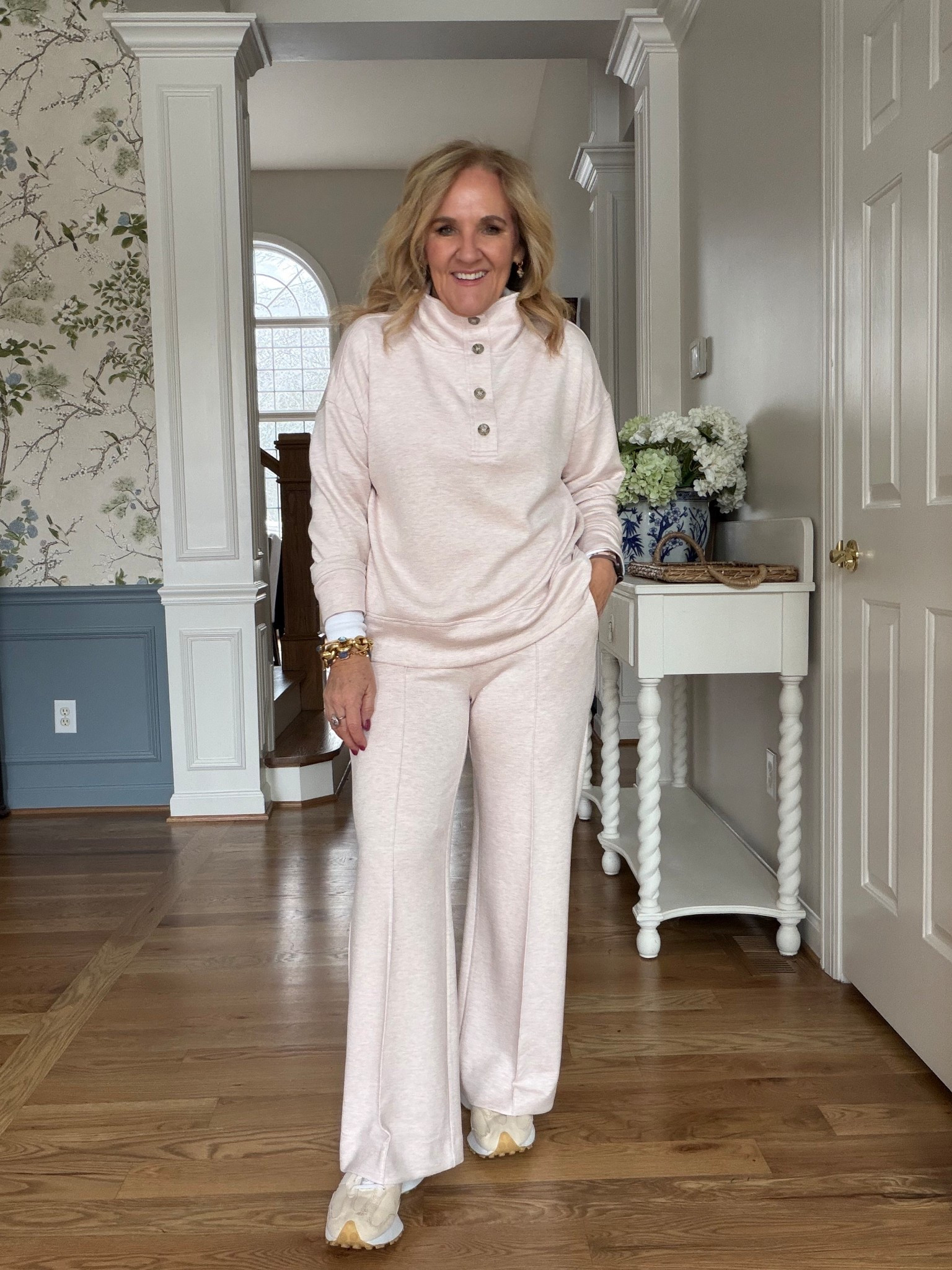 Ann Taylor tryon. Oh my these are great just check out my sizing recommendations below
Floral blouse size medium
Floral skirt medium petite
Navy blazer size 10, petite
Printed jeans, size 8 petite and they do not have any stretch. Eight petite gave me a little bit of rum for movement through the tummy and the bum area so I’d say they’re true to size. But if you don’t like jeans that don’t have stretch. These aren’t for you. I love them!
Polo a collar sweater size medium
Leisure set I’m wearing a medium in the top and a medium petite in the bottom. If you’re getting the light color, I would size up in the bottom.
Denim shirt jacket is a heavier denim. It’s definitely not a shirt to be tucked in. It’s very structured and I love it as a jacket. I did size up to a large and I’m glad I did.

New arrivals spring styles, new denim, baby shower dress spring skirt, vacation outfit outfits

#LTKPetite #LTKOver40 #LTKSaleAlert