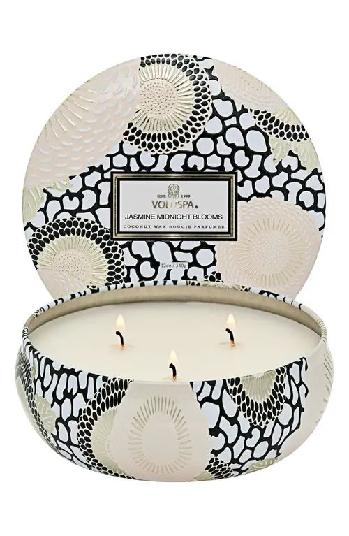 Voluspa Jasmine Midnight Blooms 3-Wick Candle at Nordstrom, Size One Size Oz | Nordstrom