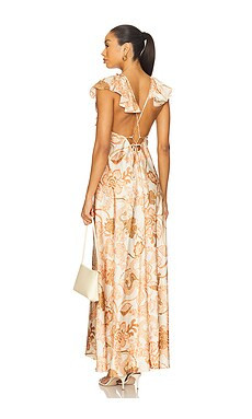 MISA Los Angeles Velora Dress in Summer Batik Satin from Revolve.com | Revolve Clothing (Global)