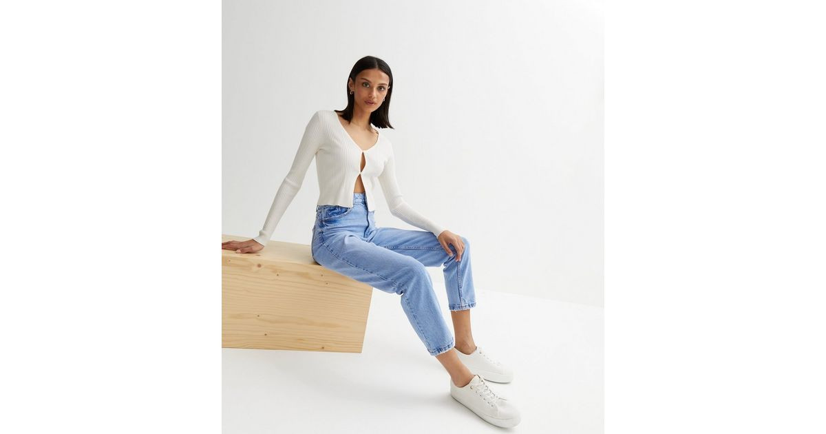 Bright Blue Waist Enhance Tori Mom Jeans
						
						Add to Saved Items
						Remove from Saved ... | New Look (UK)