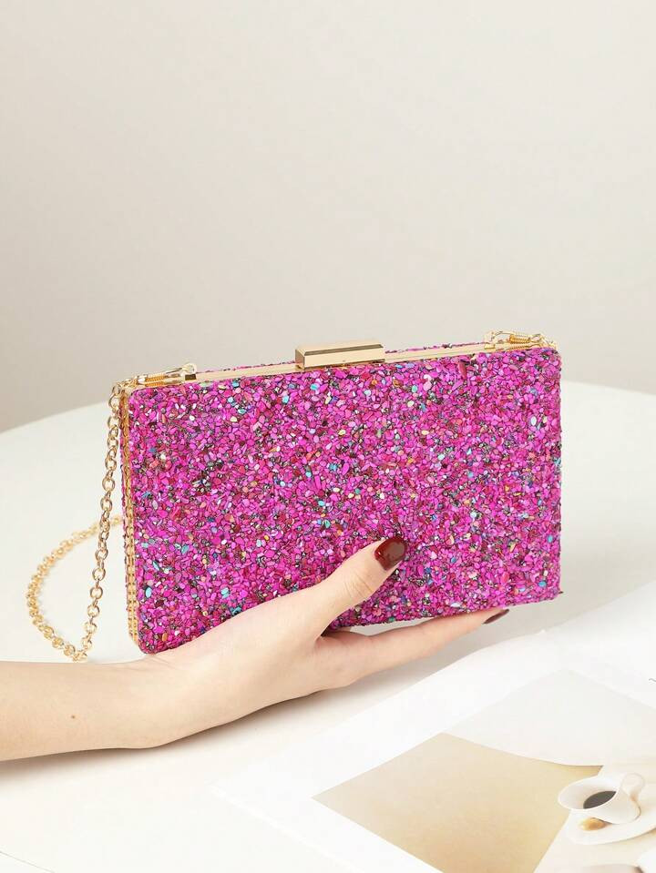 Multi Color  Ladies Handbag Women Evening Clutch  Purse For Wedding Clutch Handbag For Party Rhin... | SHEIN