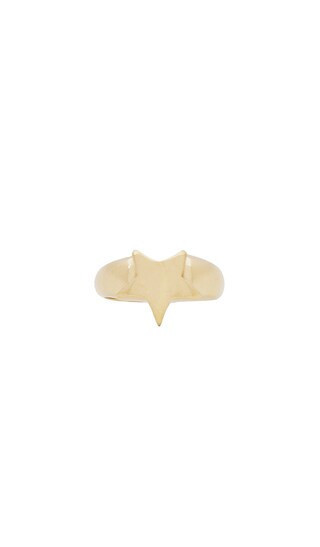 Vitaly Starburst Ring in Metallic Gold. - size 10 | Revolve Clothing (Global)