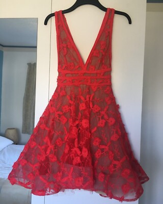 Nadine Merabi LOLA Red Dress Size XS UK 6 | eBay UK