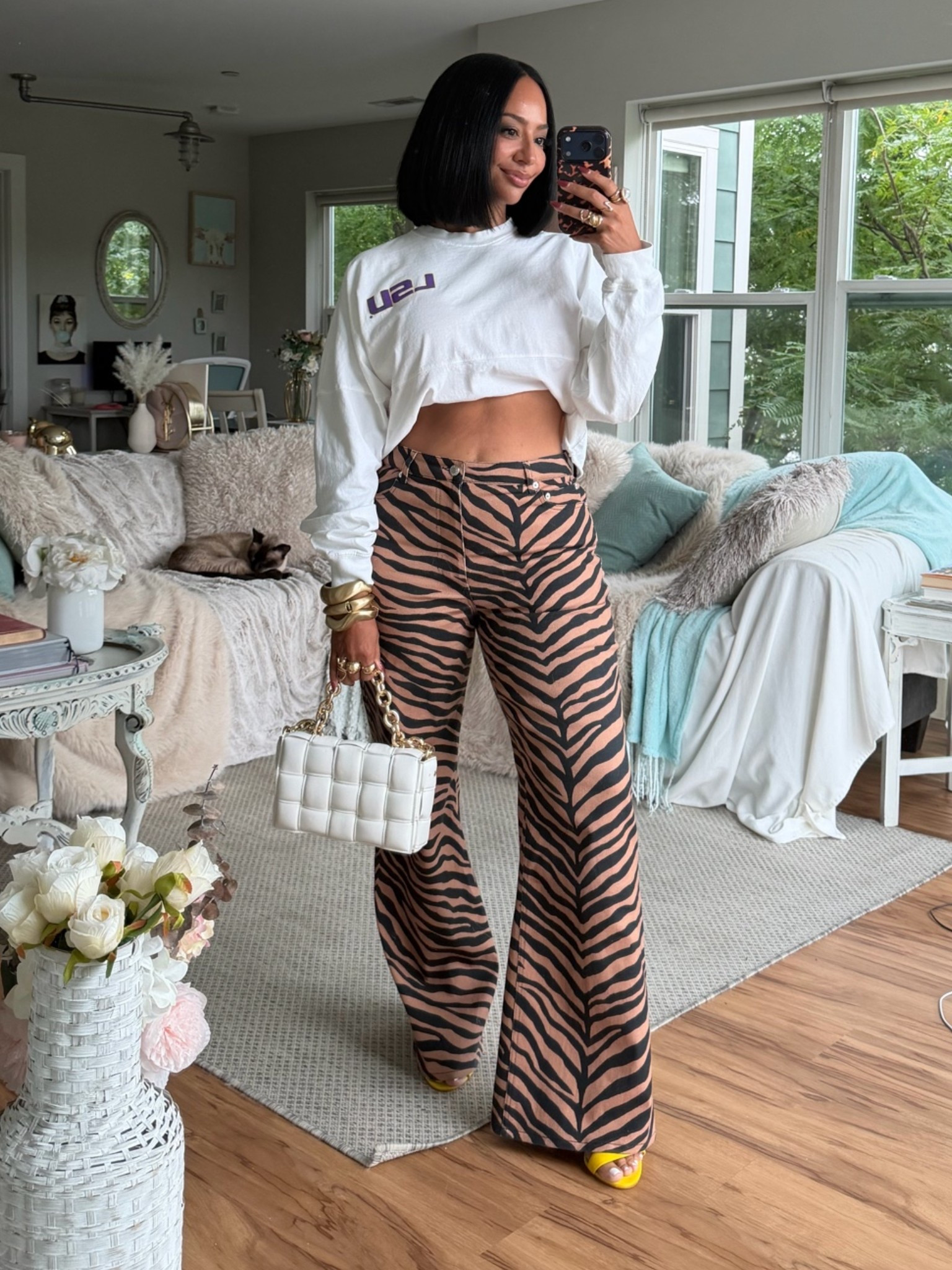 COLLEGE FOOTBALL GAMEDAY OUTFIT 💜🐯💛🏈 Geaux LSU Tigers ⚜️🦞🥂 

WHERE TO WEAR IT: sports bar, watch party, game, tailgate 
STRETCH: Yes
TRUE TO SIZE: Yes
OVERALL FIT: Loose 
PETITE FRIENDLY: Yes

Sizing ⬇️
5’3 
Bust: 32DD
Waist: 27”
Hips: 42”
Wearing Size M

Make sure you download the ✨FREE✨ LTK app and follow me @heyrissyrozay for all my style and beauty finds 🫶🏽

over 40 outfit ideas
petite curvy outfits

#LTKOver40 #LTKPetite #LTKootd