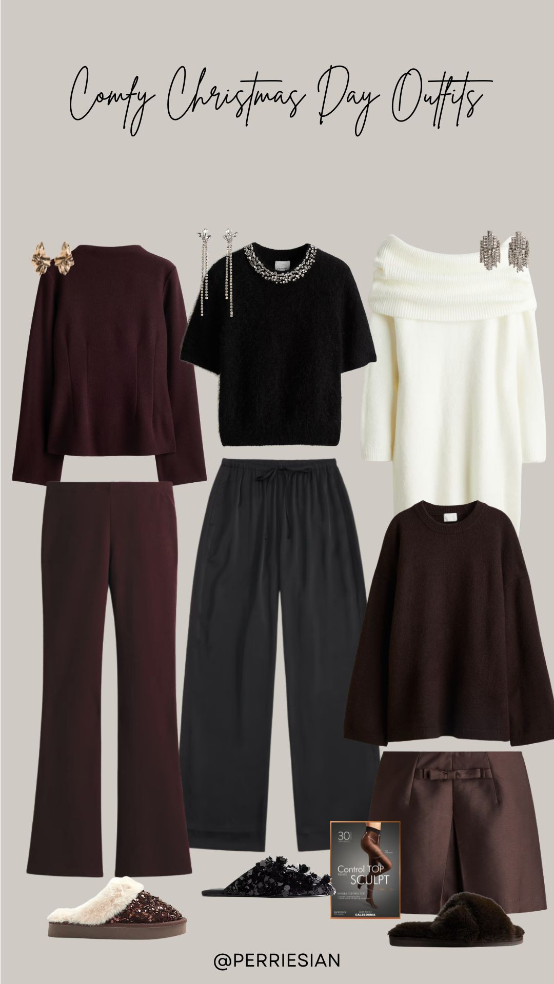 Comfortable yet still dressed up Christmas Day Outfit Inspiration 

Christmas Outfit, Sequins, Slippers, Rhinestone Jumper, Satin Trousers, Party wear, Party Season, Knitwear  

 

#LTKuk #LTKfestive #LTKpartywear