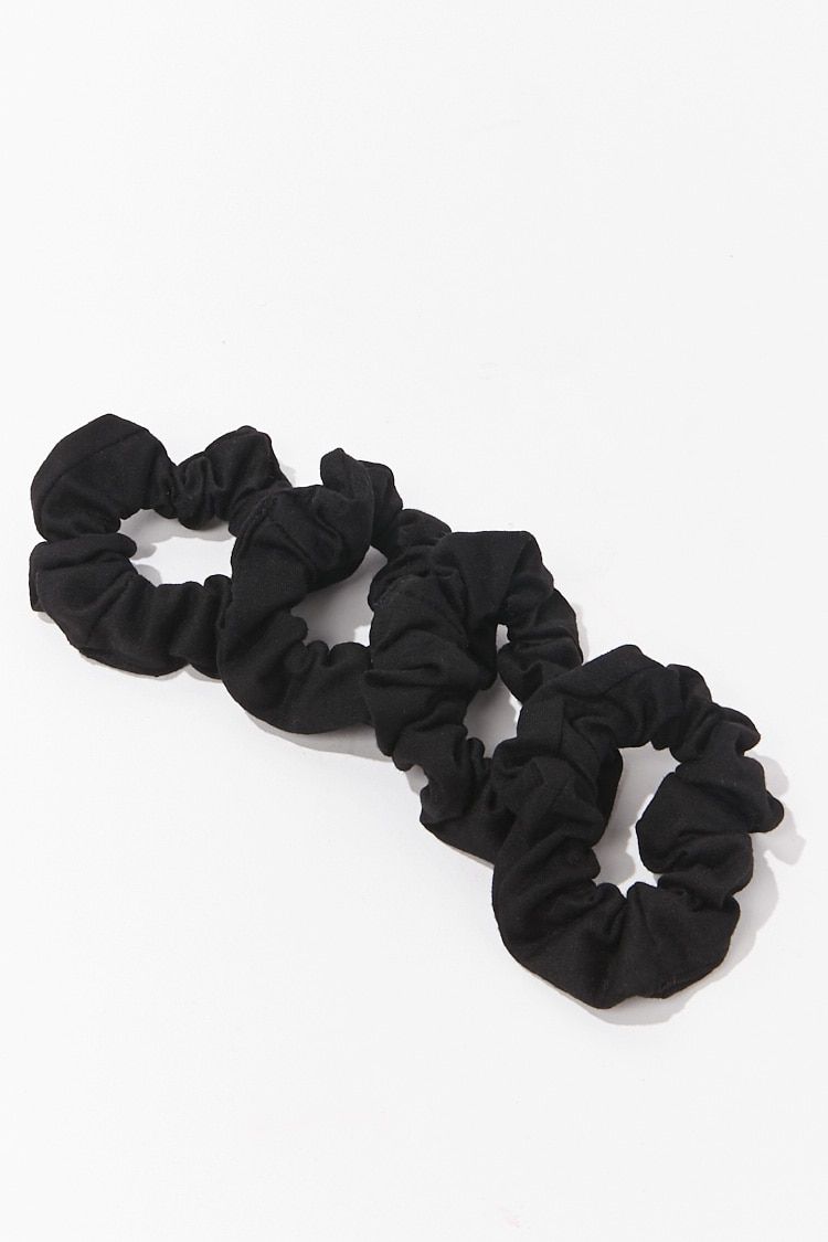 Assorted Scrunchie Set in Black/Black | Forever 21 (US)