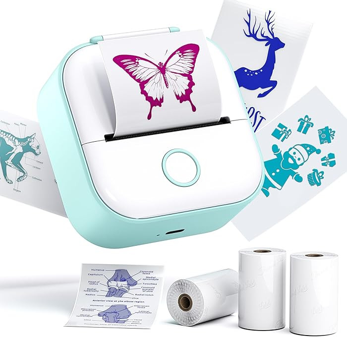Phomemo Sticker Printer- Print Pods T02, Mini Printer Sticker Maker with 3 Rolls Transparent Colo... | Amazon (US)