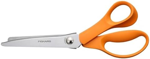 Fiskars 8" Orange-Handled Pinking Shears for Fabric Cutting & Sewing | Amazon (US)