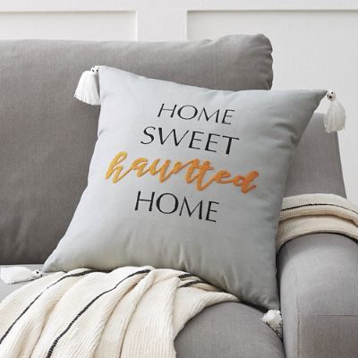 Home Sweet Haunted Home Reversible Pillow | Grandin Road | Grandin Road