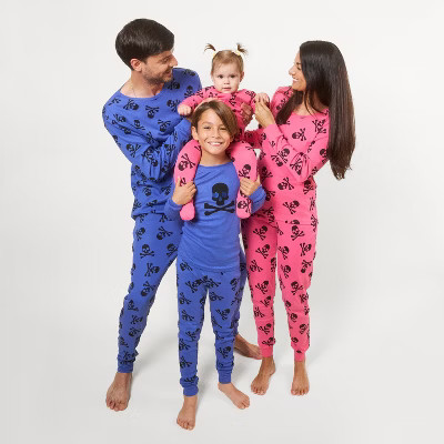 Leveret Cotton Matching Family Halloween Pajamas Skulls Print | Target