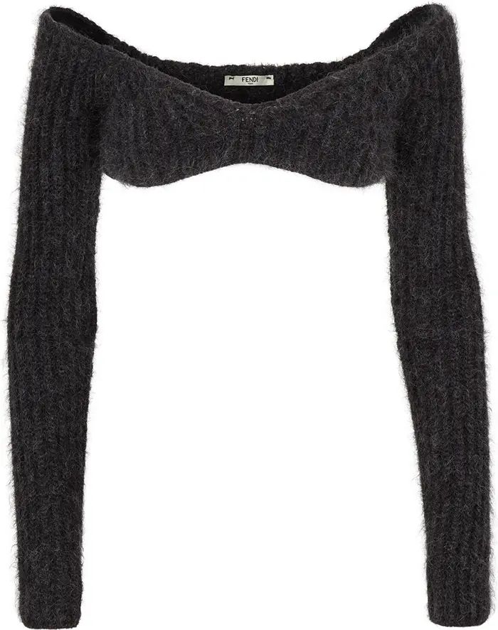 Fendi Off the Shoulder Bandeau Crop Sweater | Nordstrom | Nordstrom