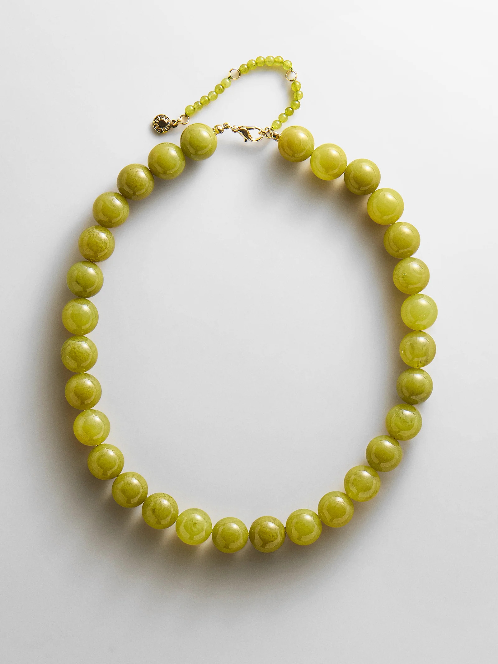 Mini Jane Beaded Necklace - Olive | BaubleBar