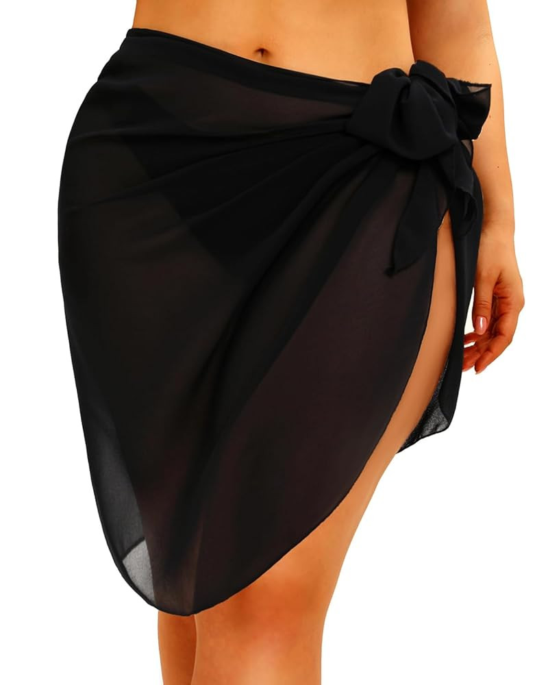 Pinup Fashion Plus Size Swimsuit Cover Ups Women Sarong Wraps Chiffon Beach Sheer Pareo | Amazon (US)