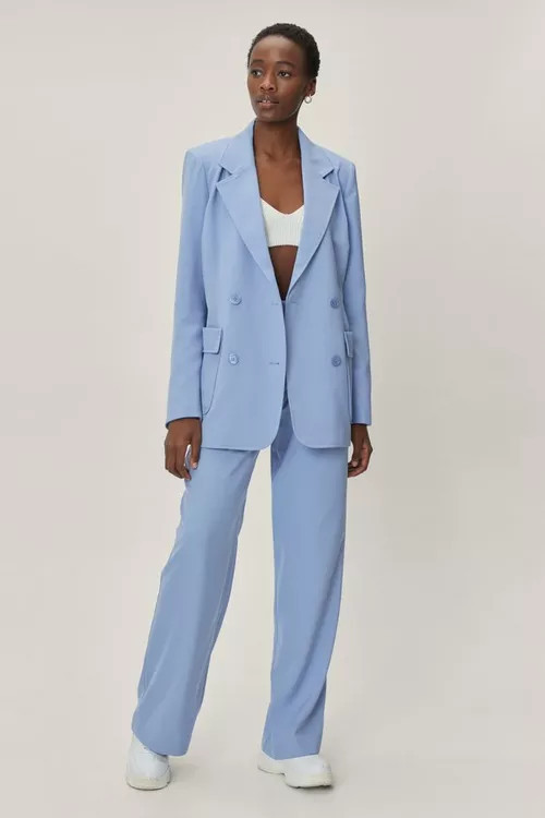 Tailored Double Breasted Long Sleeve Blazer | Nasty Gal (US)