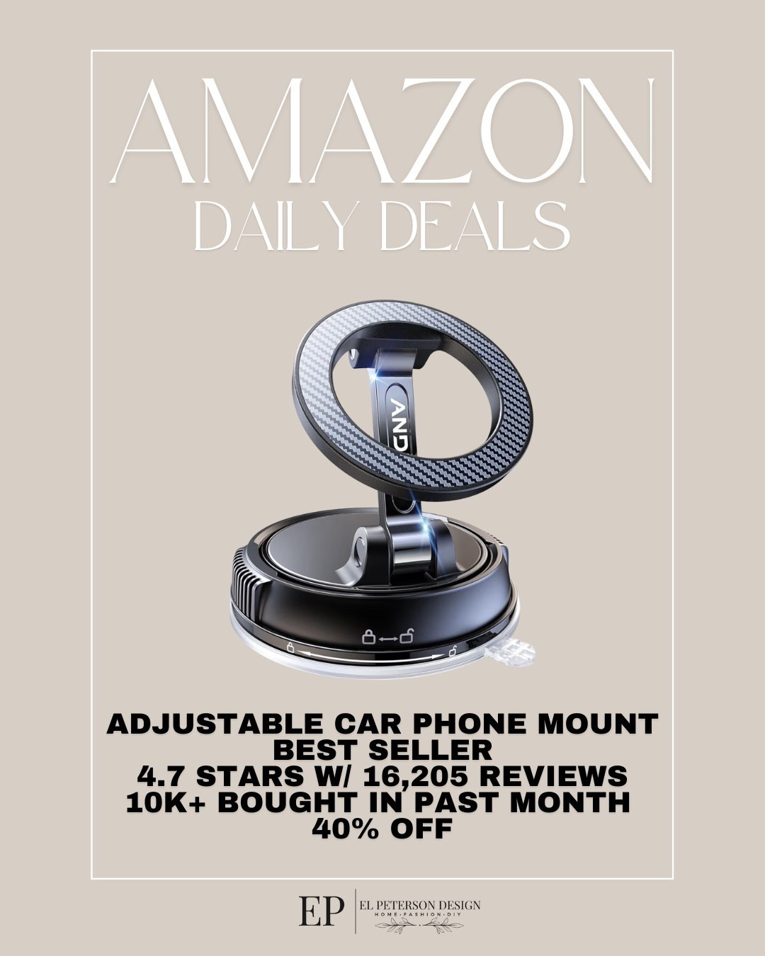 Amazon Daily Deals
Adjustable car phone mount 

#LTKSaleAlert #LTKHome