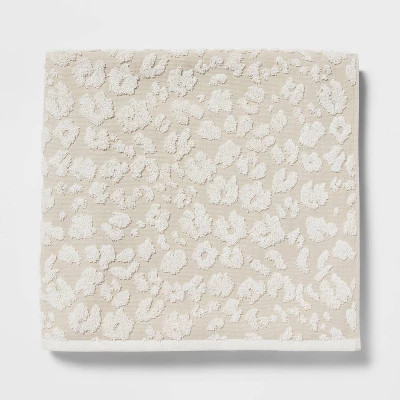 Performance Plus Oversized Bath Sheet Cream Leopard - Threshold™ | Target