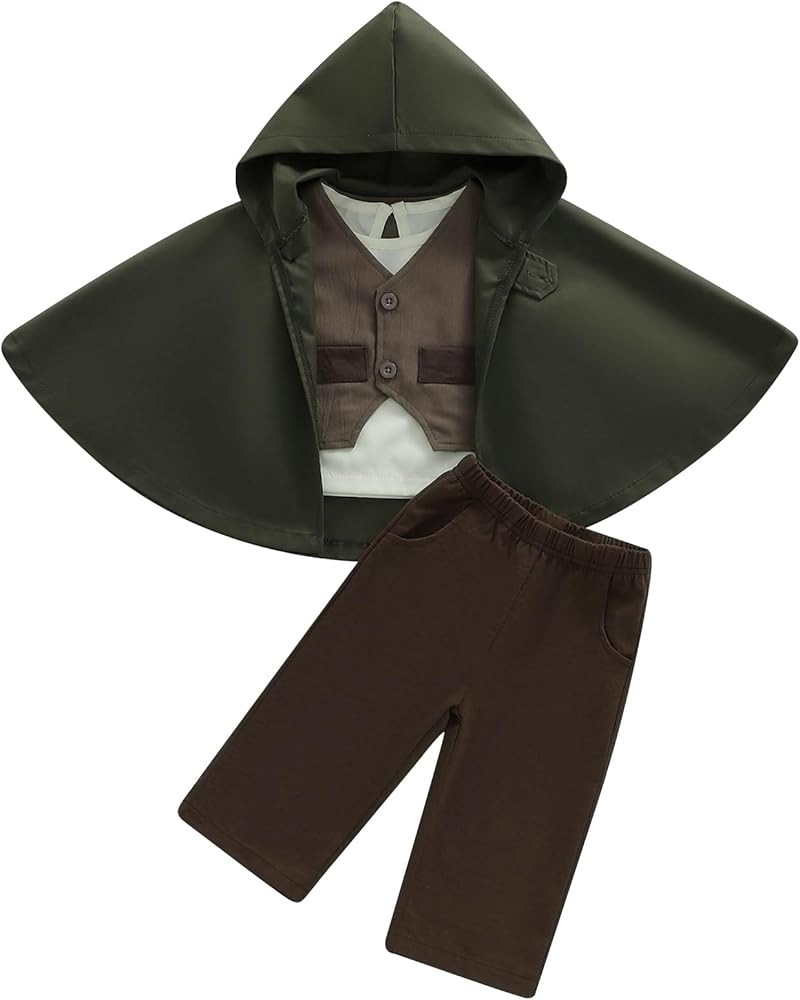 Toddler Baby Boy Halloween Costume Ring Bearer Medieval Outfits 4 Pcs Set | Amazon (US)