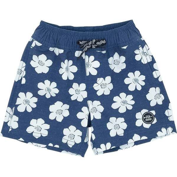 Baby In Bloom Floral Drawstring Volley Trunk, Navy | Maisonette