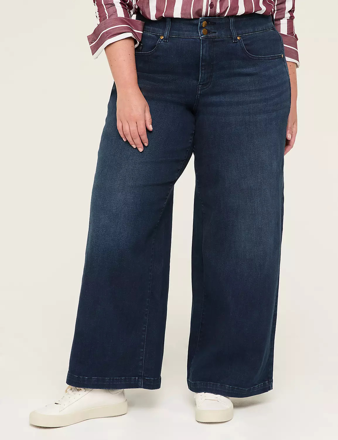 Tighter Tummy Fit High-Rise Wide Leg Jean | LaneBryant | Lane Bryant (US)