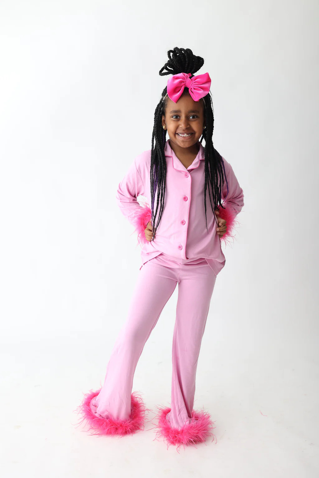 BUBBLEGUM GIRL’S FLARE FEATHERED DREAM SET | DREAM BIG LITTLE CO