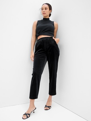 Mid Rise Velvet Easy Pants | Gap Factory