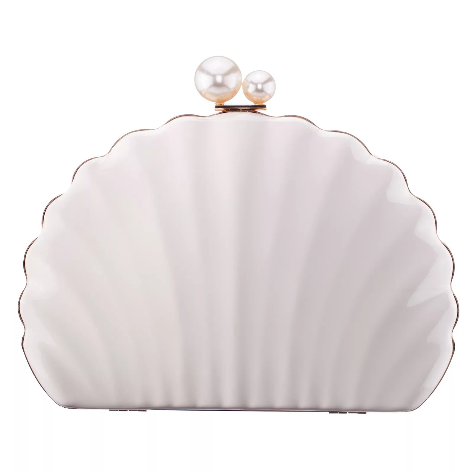 N by Nina M-Wini Seashell Clutch Bag, White | Kohl's