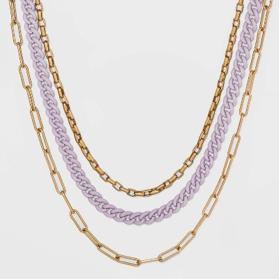 Layered Curb Link Chain Necklace - Universal Thread™ | Target