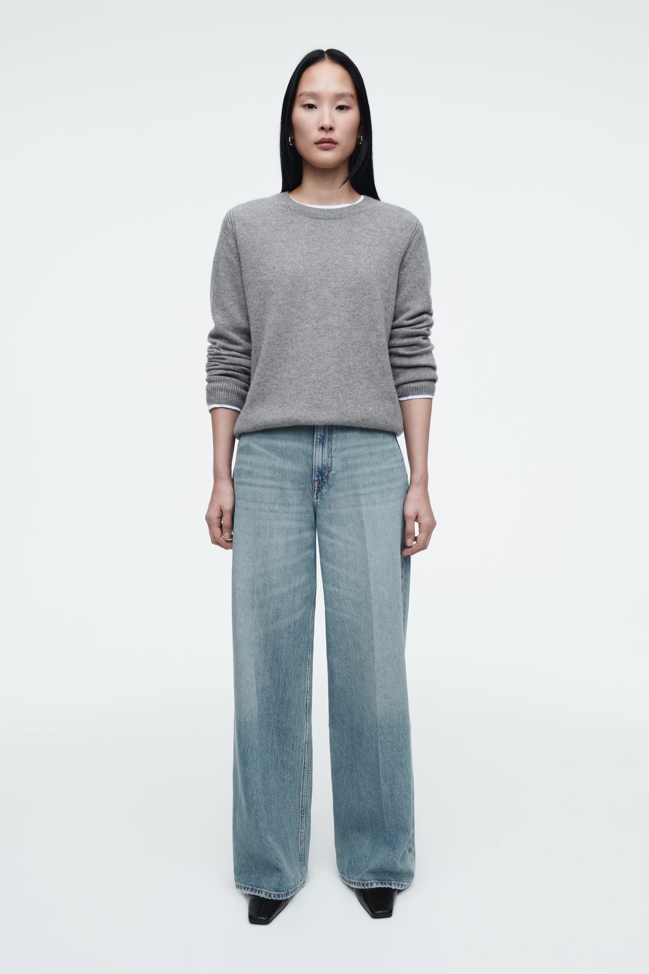 PURE CASHMERE JUMPER - GREY | COS UK