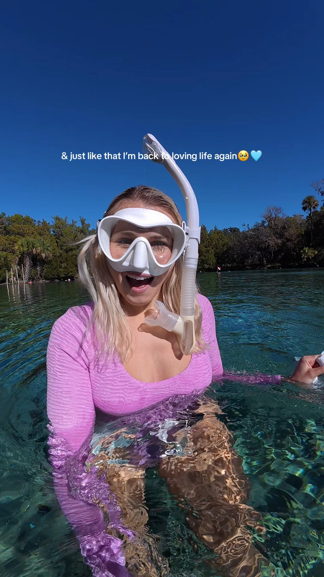 me every manatee season 😅🫶🩵 it is coming to an end, but cannot wait for next year!🥹

If you stay still and respect their space, chances are they will be curious and come check you out!

Reminder that it is illegal to chase, touch, or harass manatees.

#manatees #lovinglife #florida #diving #marinelife 

#LTKTravel #LTKSwim #LTKActive