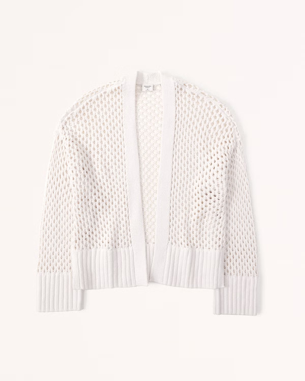 Mesh Stitch Non-Closure Cardigan | Abercrombie & Fitch (US)