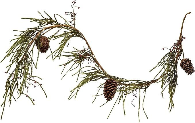 Faux Norway Spruce Garland with Berries and Pinecones, Multicolor | Amazon (US)