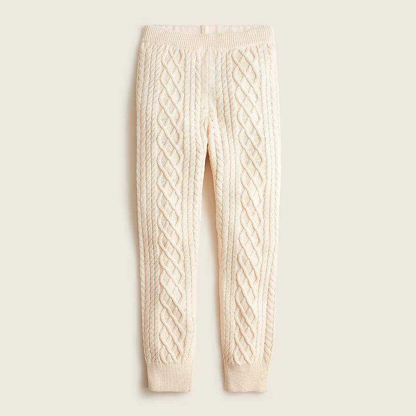 Cotton-cashmere cable-knit pant | J.Crew US