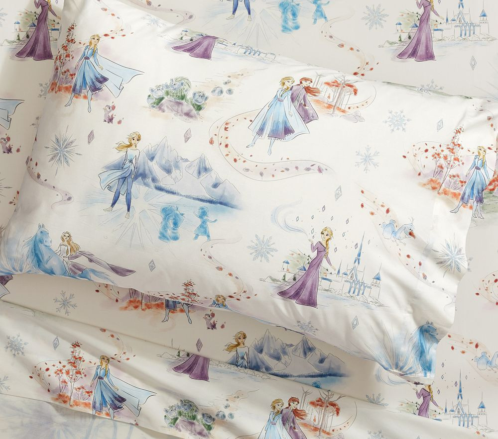 Disney Frozen Enchanted Forest Organic Cotton Sheet Set | Pottery Barn Kids