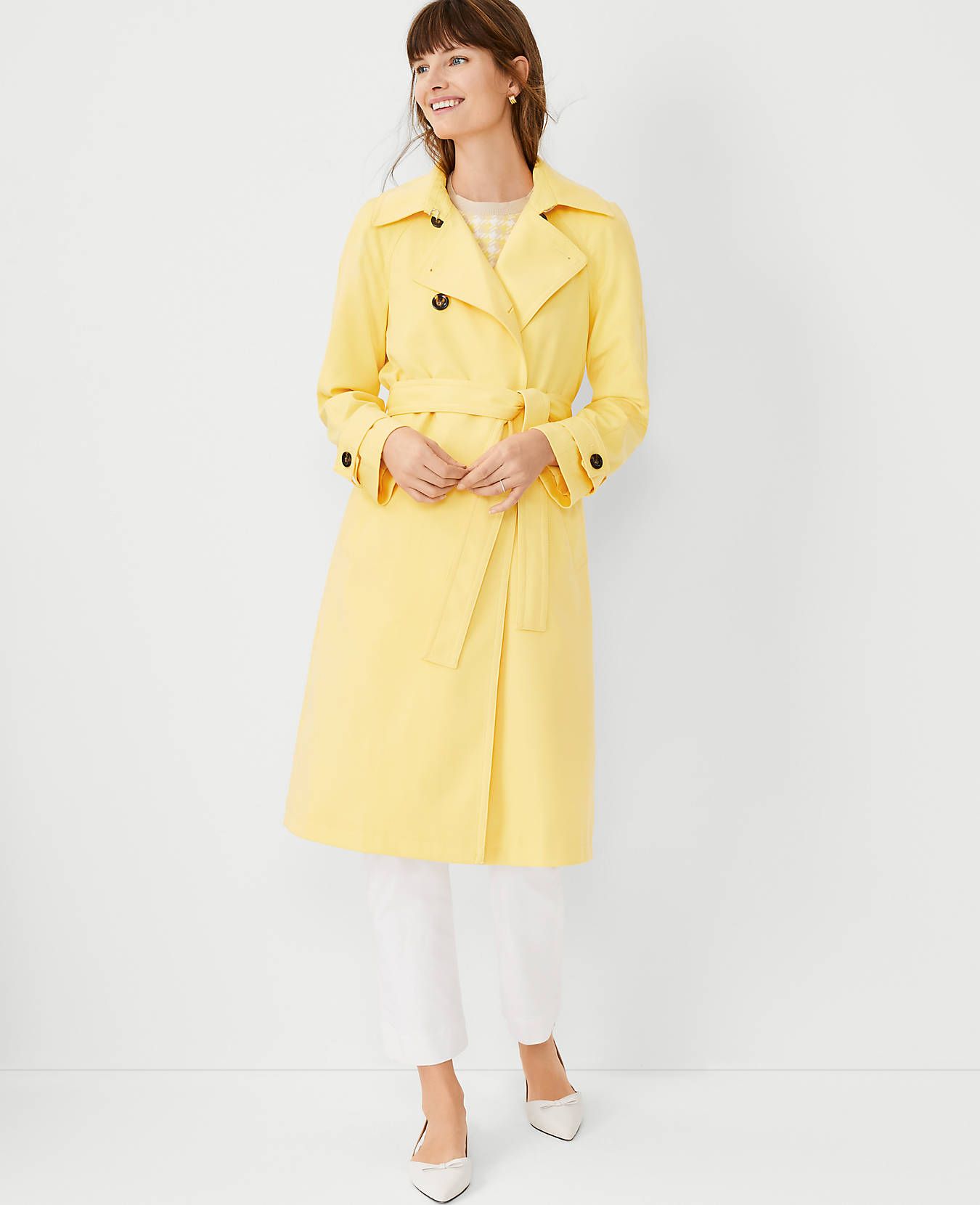 Back Pleated Trench Coat | Ann Taylor | Ann Taylor (US)