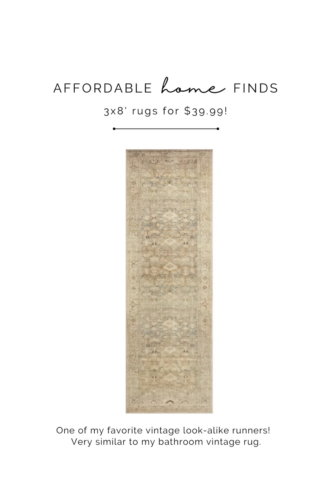 One of my favorite vintage look-alike rugs is on sale for $39.99! Lowest price ever!

Kitchen runner, bathroom runner, LOLOI rugs

#LTKhome #LTKsalealert #LTKunder50