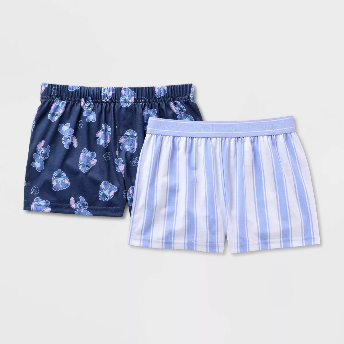 Girls' Lilo & Stitch 2pk Pajama Shorts - Blue XS | Target