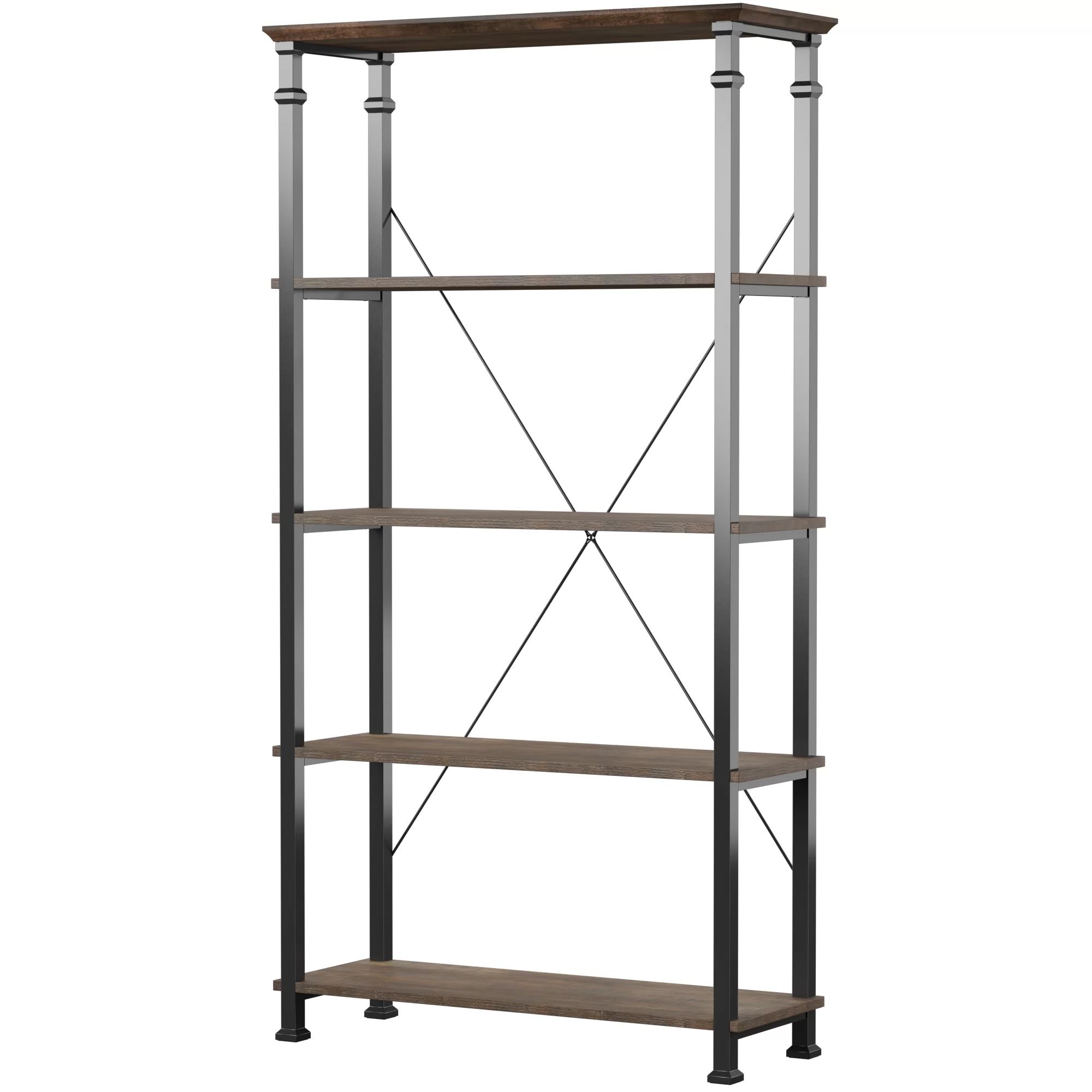 Zona 74.2'' H x 40'' W Steel Etagere Bookcase | Wayfair North America