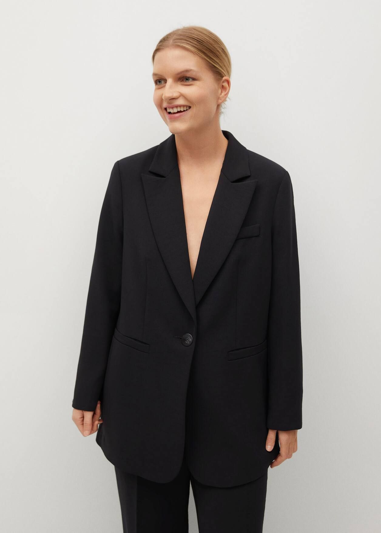 Peak lapel suit blazer | MANGO (US)