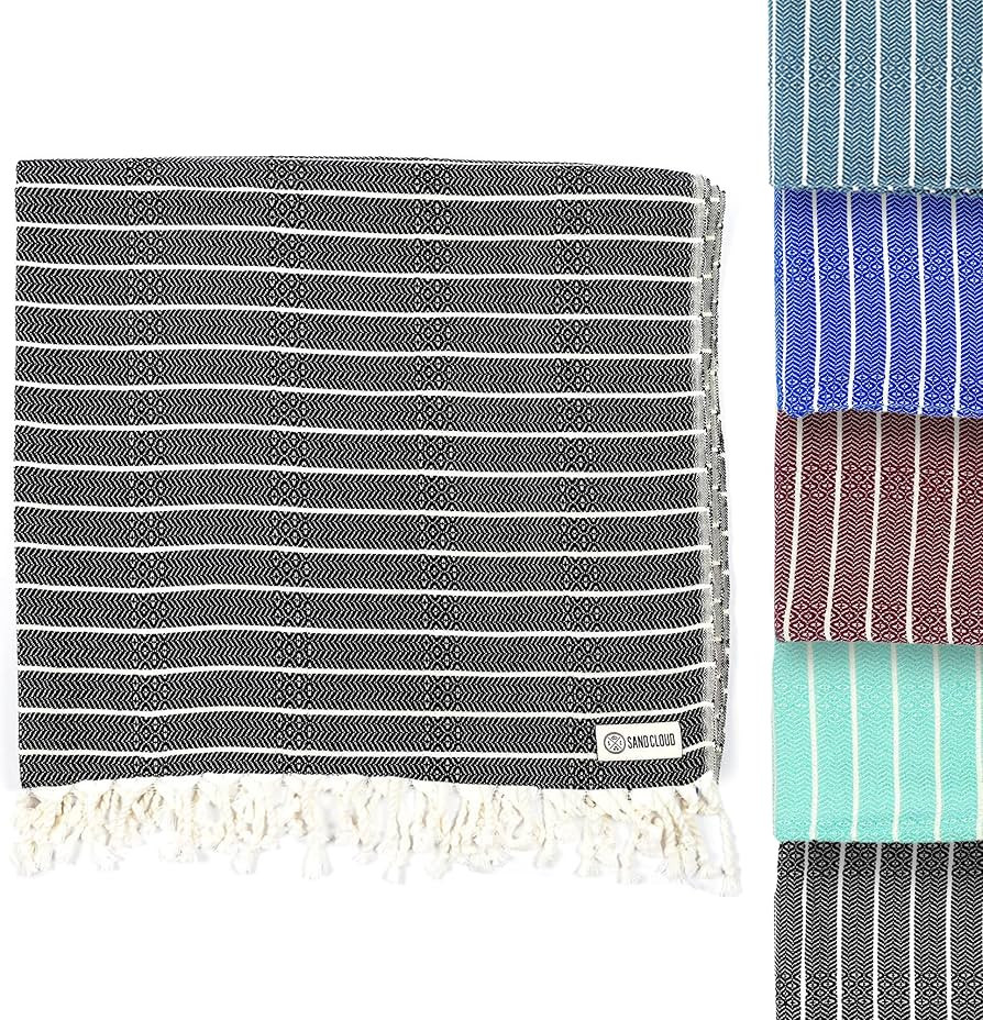 Sand Cloud Turkish Beach Towel - Sand Proof - 100% Certified Organic Turkish Towel - Quick Dry To... | Amazon (US)