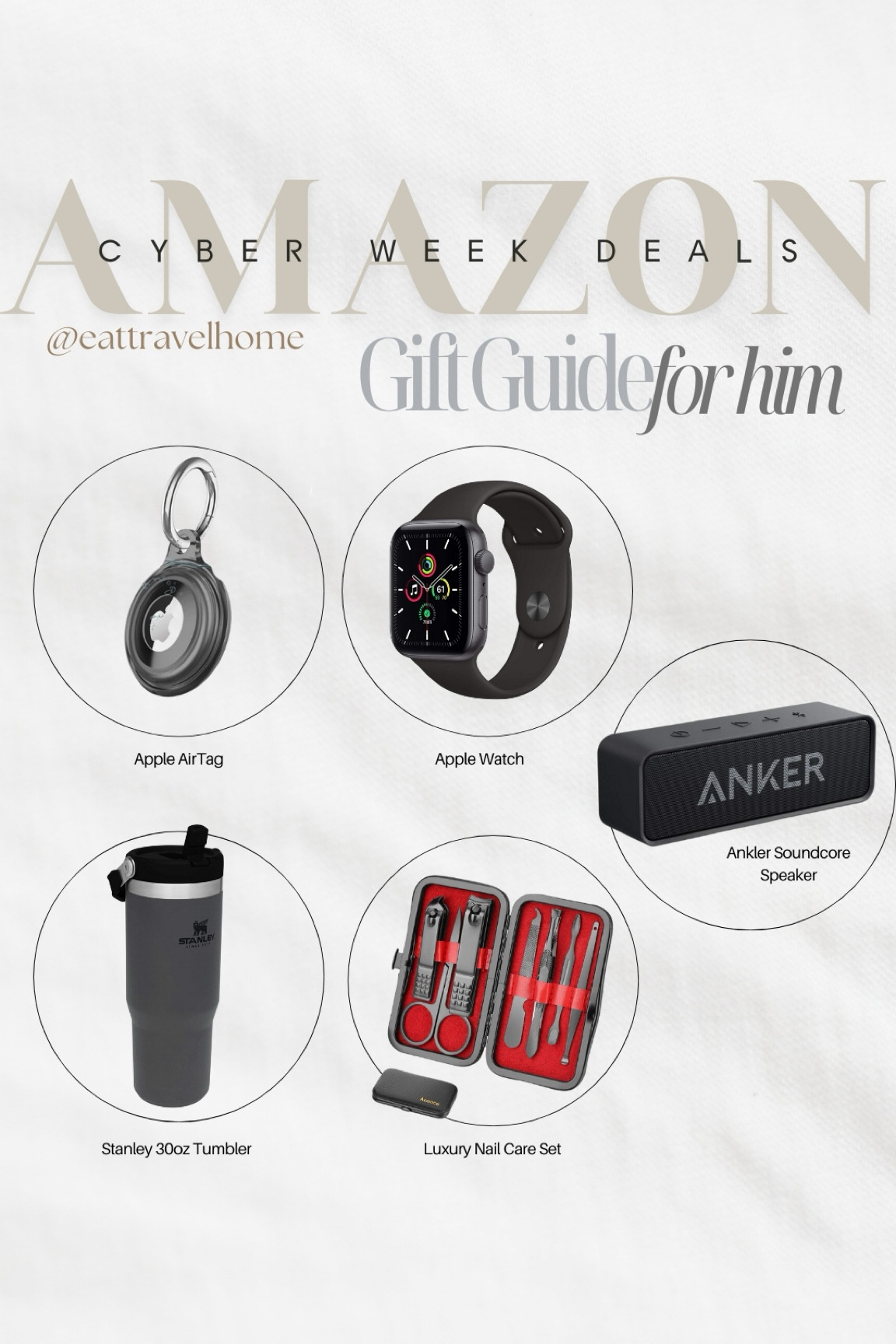 Amazon Gift Guide For Men 🖤


🛍️ AirTag, Apple Watch,
Anker Speaker, Stanley Tumbler,  Mani-Pedi Set

#LTKMens #LTKGiftGuide #LTKCyberWeek